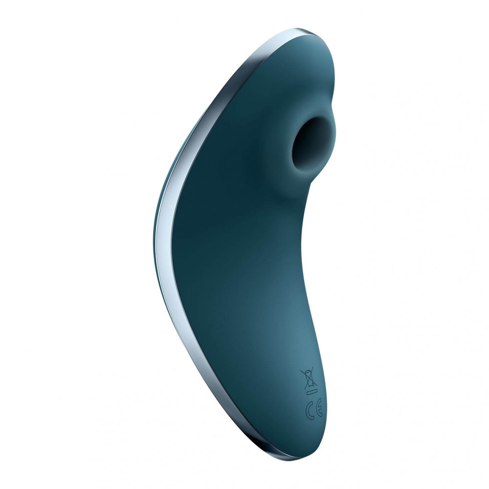 Вакуумный стимулятор Satisfyer Vulva Lover 1 с вибрацией, синий, 11.9 х 5.2 см фото №0 — секс игрушки: Украина, NO TABOO