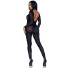 Комбинезон сексуальный Leg Avenue Sheer Rhinestone, XS, со стразами, черный, фото №5 — секс шоп Украина, NO TABOO