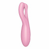 Вибратор тройной смарт гибкий Satisfyer Threesome 4, розовый, 14 х 5.5 см фото №4 — секс игрушки: Украина, NO TABOO