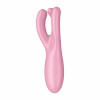 Вибратор тройной смарт гибкий Satisfyer Threesome 4, розовый, 14 х 5.5 см фото №5 — секс игрушки: Украина, NO TABOO