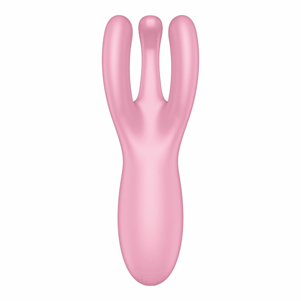 Вибратор тройной смарт гибкий Satisfyer Threesome 4, розовый, 14 х 5.5 см фото №6 — секс игрушки: Украина, NO TABOO