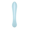 Вибратор-кролик Satisfyer Triple Oh, голубой, 23.8 х 4.7 см фото №4 — секс игрушки: Украина, NO TABOO
