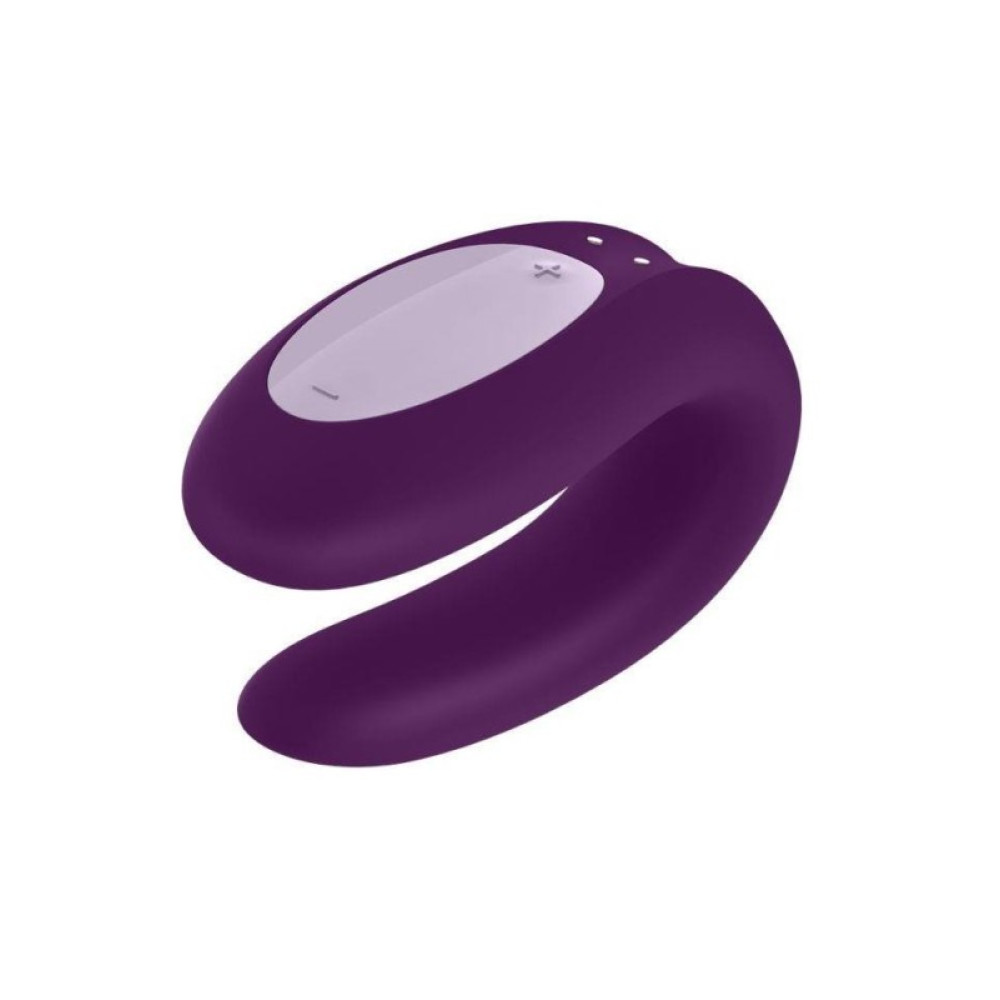 Вибратор для пар Satisfyer Double Joy с приложением, фиолетовый, 9.1 х 4.1 см фото №3 — секс игрушки: Украина, NO TABOO