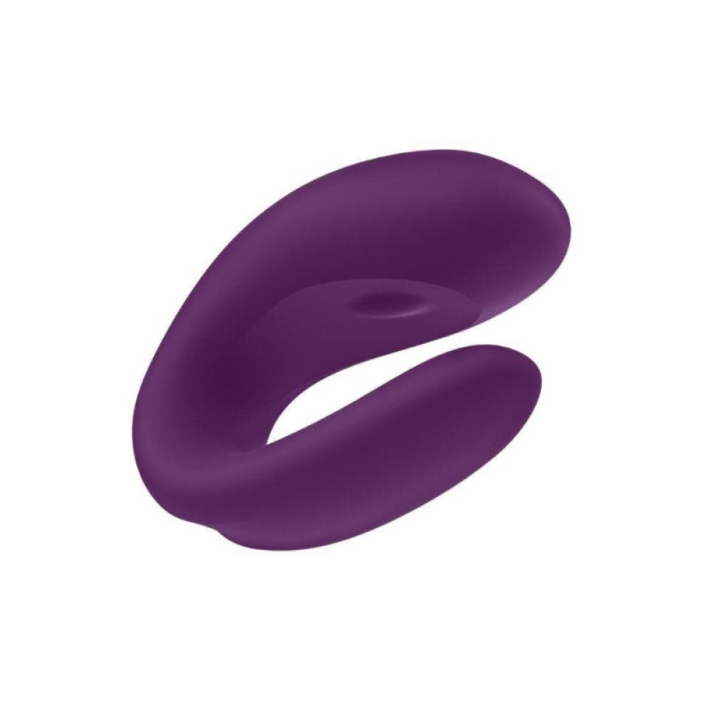 Вибратор для пар Satisfyer Double Joy с приложением, фиолетовый, 9.1 х 4.1 см фото №4 — секс игрушки: Украина, NO TABOO