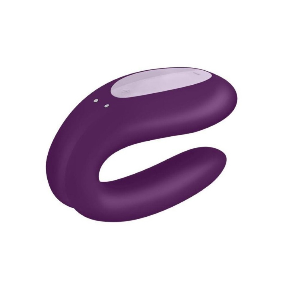 Вибратор для пар Satisfyer Double Joy с приложением, фиолетовый, 9.1 х 4.1 см фото №5 — секс игрушки: Украина, NO TABOO
