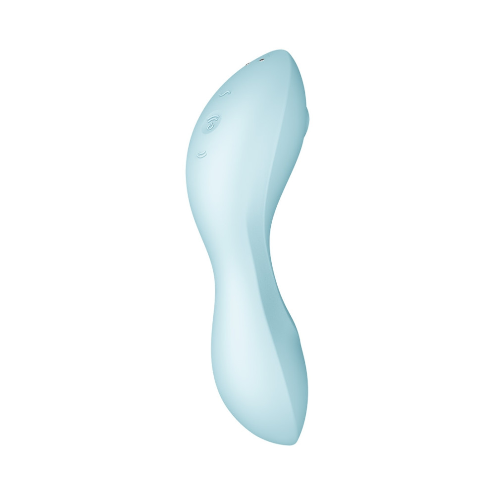 Вібратор подвійний Satisfyer Curvy Trinity 5+ із вакуумною стимуляцією, білий, 5.5 х 4.6 см фото №5 — секс іграшки: Україна, NO TABOO
