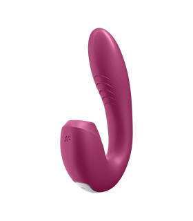 Вибратор для точки G Satisfyer Sunray с приложением и вакуумной стимуляцией, красный, 14.8 х 3.1 см - No Taboo