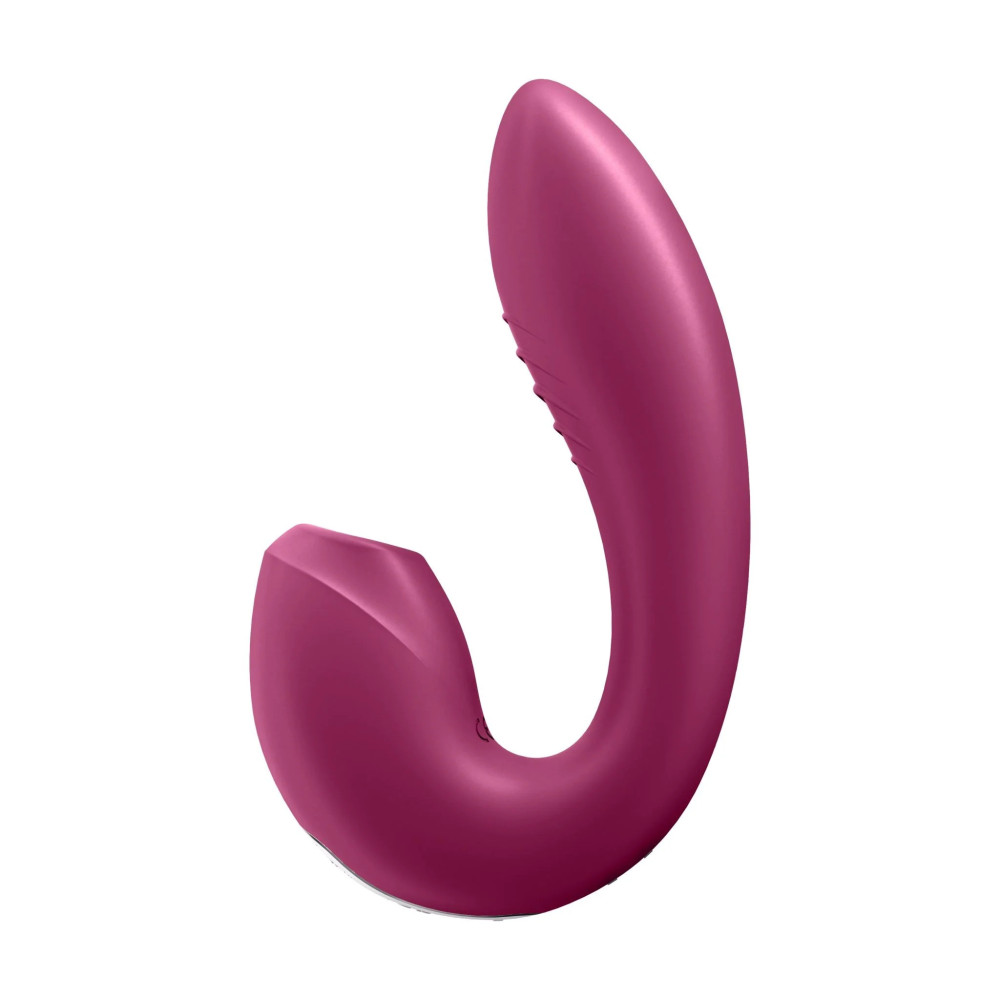 Вибратор для точки G Satisfyer Sunray с приложением и вакуумной стимуляцией, красный, 14.8 х 3.1 см фото №3 — секс игрушки: Украина, NO TABOO