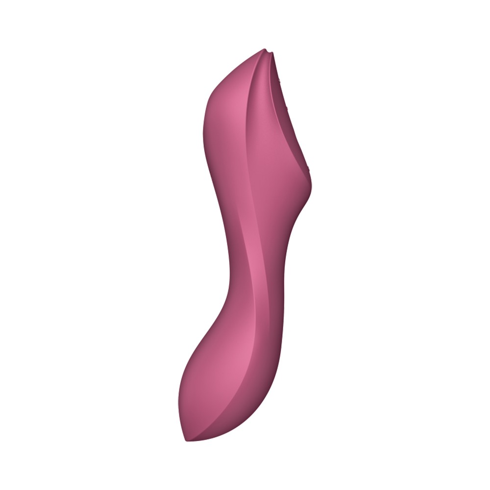 Вибратор Satisfyer Curvy Trinity 3 с вакуумной стимуляцией, красный, 17.7 х 3.8 см фото №3 — секс игрушки: Украина, NO TABOO