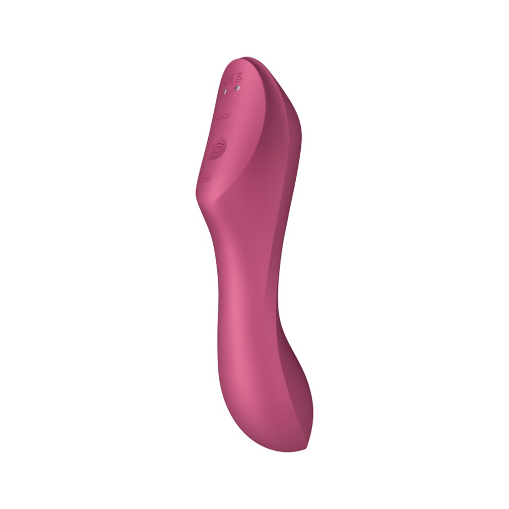 Вибратор Satisfyer Curvy Trinity 3 с вакуумной стимуляцией, красный, 17.7 х 3.8 см фото №6 — секс игрушки: Украина, NO TABOO