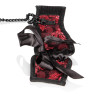 Наручники текстильные California Exotics Scandal Corset Cuffs, черно-красные, фото №5 — секс шоп Украина, NO TABOO