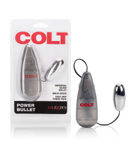 Вибропуля с пультом COLT Multi-Speed Power Bullet, серебристая - No Taboo