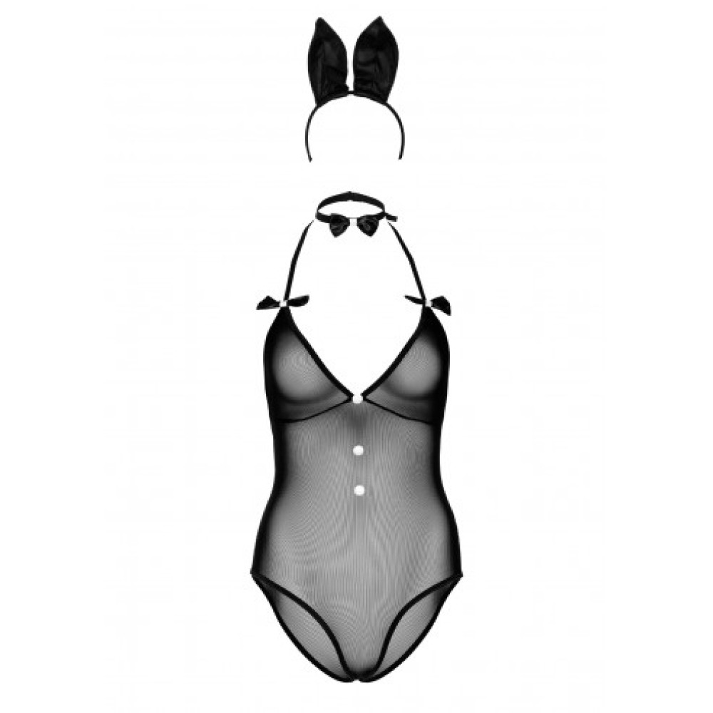 Костюм кролика эротический Daring Intimates Classic Bunny, 3 предмета, черный, S/M, фото №5 — секс шоп Украина, NO TABOO