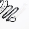 Ошейник с поводком Fetish Collar, прозрачный, фото №3 — секс шоп Украина, NO TABOO