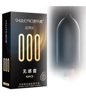 Резинки латексные ультратонкие Shulemei 000, больше смазки, 10 шт - No Taboo