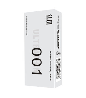 Резинки латексные ультратонкие Shulemei 0.01 мм, больше смазки, 10 шт - No Taboo