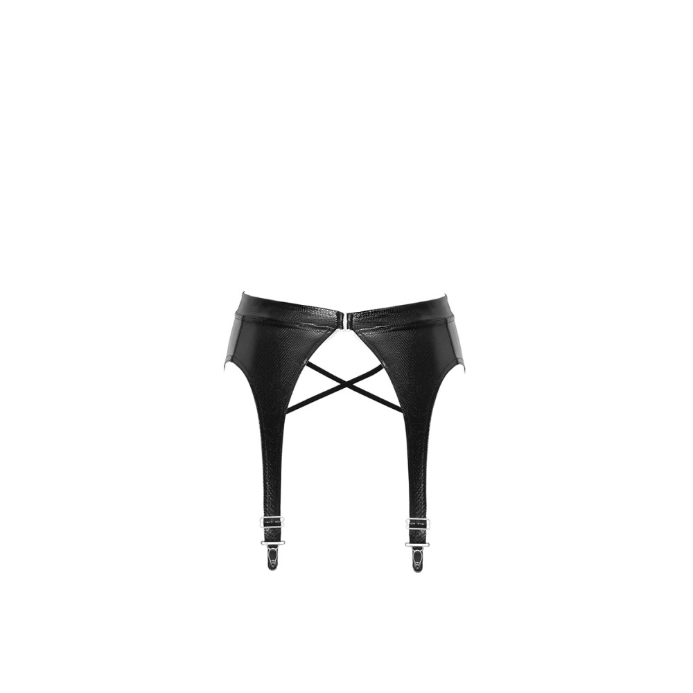Пояс для чулок сексуальный Noir Handmade XL, из винила, черный, фото №5 — секс шоп Украина, NO TABOO