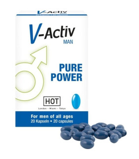 Капсулы мужские для потенции HOT V-Activ Caps for men, 20 шт - No Taboo