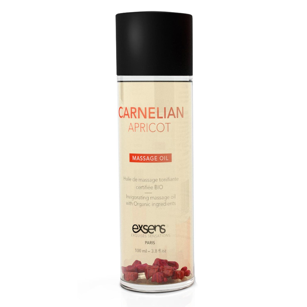 Массажное масло Exsens Organic Massage Oil Carnelian Apricot, 100 мл, фото №2 — секс шоп Украина, NO TABOO