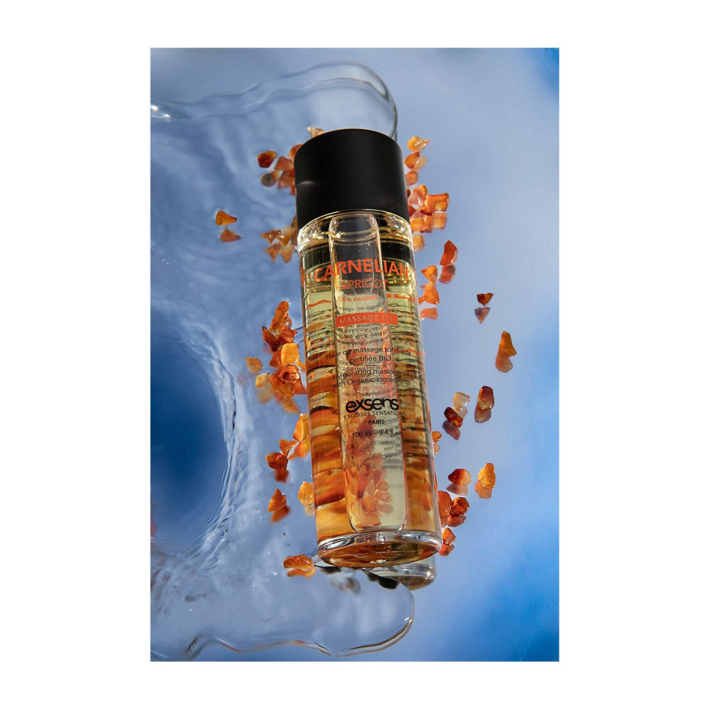 Массажное масло Exsens Organic Massage Oil Carnelian Apricot, 100 мл, фото №7 — секс шоп Украина, NO TABOO
