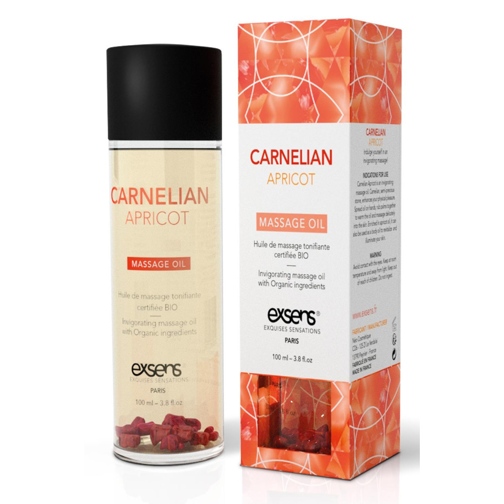 Массажное масло Exsens Organic Massage Oil Carnelian Apricot, 100 мл, фото №0 — секс шоп Украина, NO TABOO