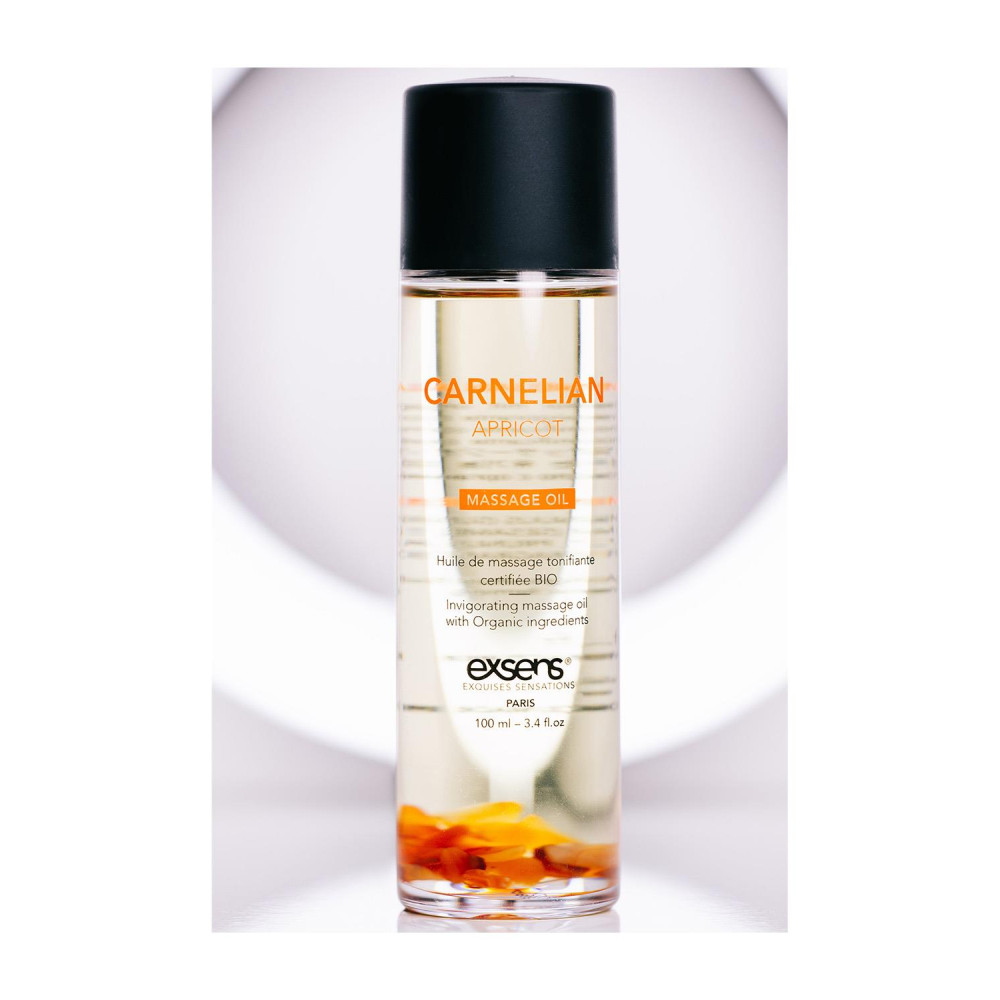 Массажное масло Exsens Organic Massage Oil Carnelian Apricot, 100 мл, фото №4 — секс шоп Украина, NO TABOO