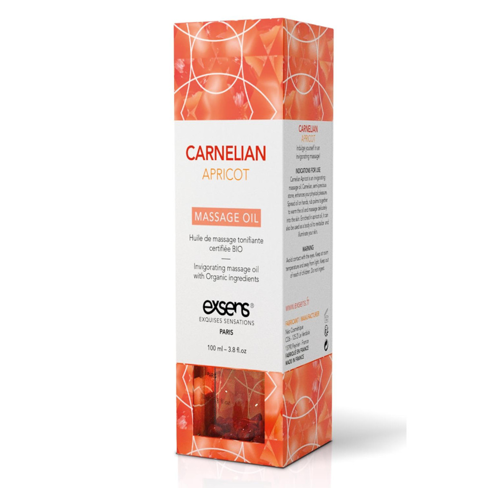 Массажное масло Exsens Organic Massage Oil Carnelian Apricot, 100 мл, фото №3 — секс шоп Украина, NO TABOO