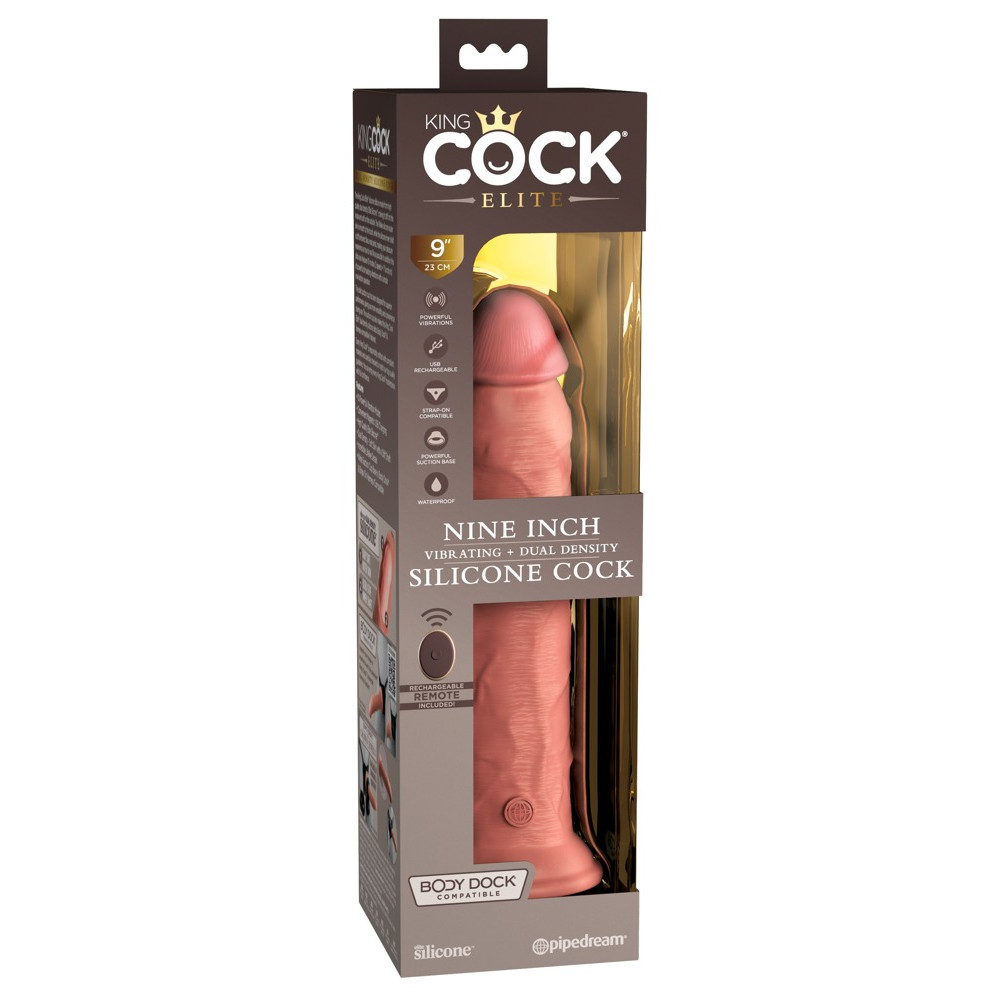 Реалистичный вибратор King Cock Elite, на присоске, бежевый, 24.8 х 5 см фото №0 — секс игрушки: Украина, NO TABOO