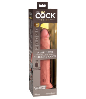 Реалистичный вибратор King Cock Elite, на присоске, бежевый, 24.8 х 5 см - No Taboo