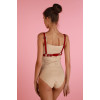 Бюстгальтер конусный One Size L27, из натуральной кожи, красный, фото №3 — секс шоп Украина, NO TABOO