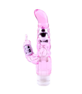 Вібратор-кролик Chisa Crystal Jellie Pleaser, рожевий, 21 см х 3.7 см - No Taboo