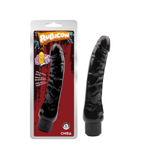 Вибратор реалистичный Rubicon 8.9 Chisa, черный, 22.5 см х 4.7 см - No Taboo