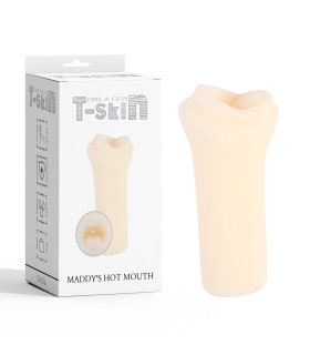 Мастурбатор ротик киберкожа Chisa T-SKIN 04, бежевый - No Taboo