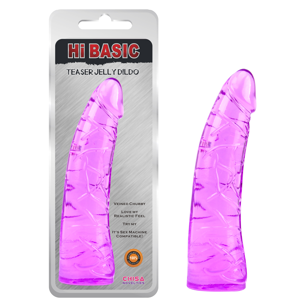 Фаллоимитатор реалистичный Chisa Teaser Jelly Dildo, из геля, фиолетовый, 18.6 см х 4 см фото №2 — секс игрушки: Украина, NO TABOO