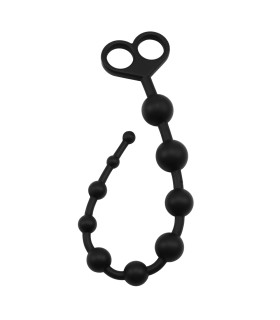 Анальные бусы Chisa Black Mont, силикон, черные, 30 см х 2.5 см - No Taboo