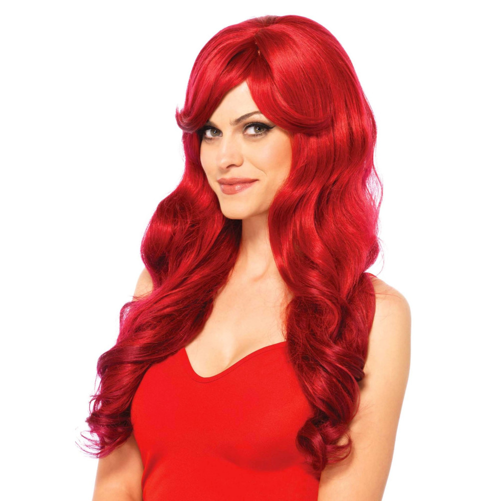 Парик длинный красный Leg Avenue Long Wavy Wig, 68.5 см, фото №0 — секс шоп Украина, NO TABOO