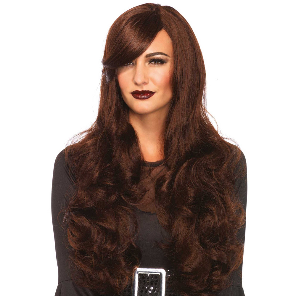 Парик длинный каштановый Leg Avenue Long Wavy Wig, 68.5 см, фото №0 — секс шоп Украина, NO TABOO