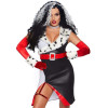 Костюм сексуальный Leg Avenue Cruella De Vil (Круэлла Де Виль) Villain, 3 предмета, размер М, фото №3 — секс шоп Украина, NO TABOO
