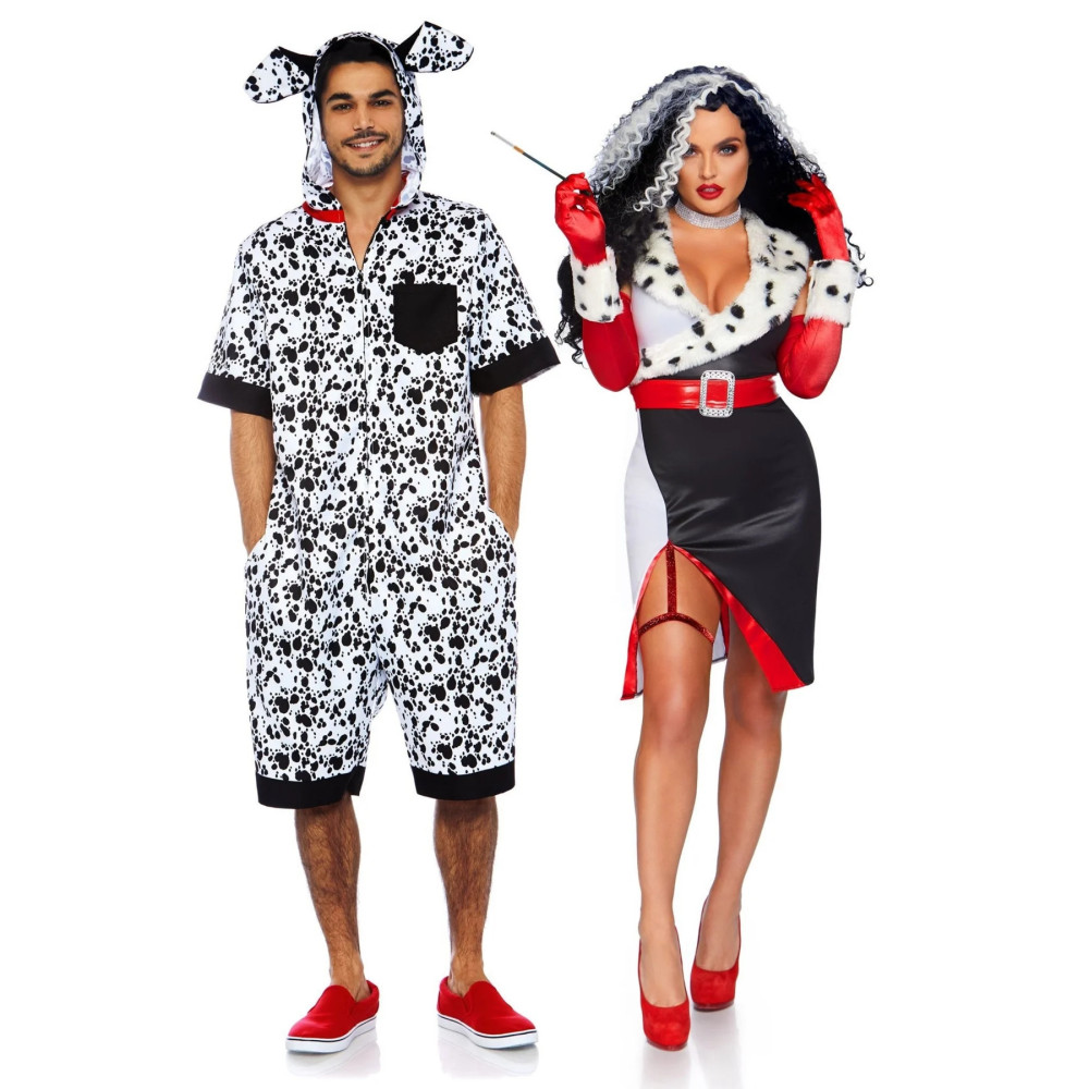 Костюм сексуальный Leg Avenue Cruella De Vil (Круэлла Де Виль) Villain, 3 предмета, размер М, фото №4 — секс шоп Украина, NO TABOO