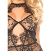 Боді еротичний мереживний Leg Avenue Teddy Body Lace Noir, розмір S, фото №4 — секс шоп Україна, NO TABOO