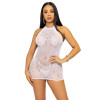 Платье сексуальное в сетку со стразами Leg Avenue Rhinestone, белое, размер One Size, фото №1 — секс шоп Украина, NO TABOO
