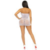 Платье сексуальное в сетку со стразами Leg Avenue Rhinestone, белое, размер One Size, фото №5 — секс шоп Украина, NO TABOO