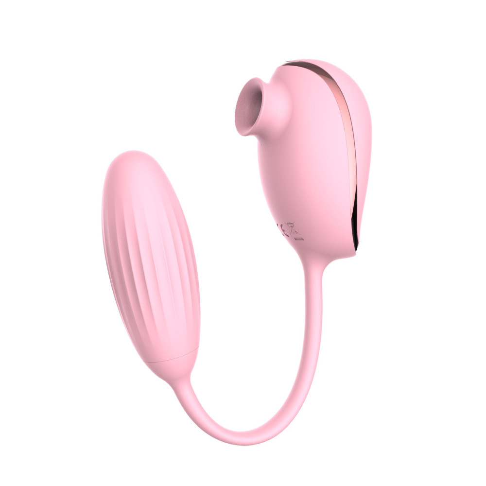 Виброяйцо с вакуумным стимулятором High End Suction Love Egg, розовое фото №0 — секс игрушки: Украина, NO TABOO