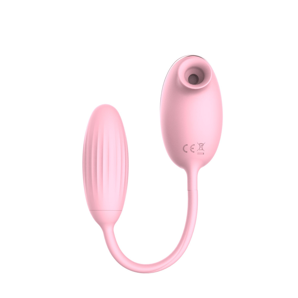 Виброяйцо с вакуумным стимулятором High End Suction Love Egg, розовое фото №7 — секс игрушки: Украина, NO TABOO