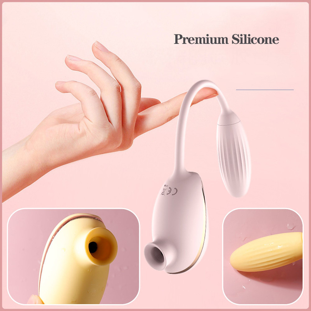 Виброяйцо с вакуумным стимулятором High End Suction Love Egg, розовое фото №8 — секс игрушки: Украина, NO TABOO