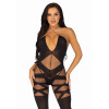 Комбинезон эротический Leg Avenue Illusion Halter черный, размер One Size, фото №1 — секс шоп Украина, NO TABOO