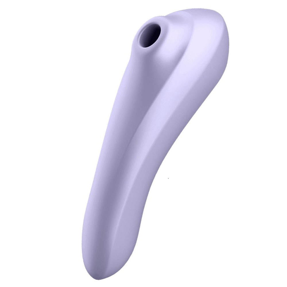 Двойной вибратор Satisfyer Dual Pleasure с вакуумной стимуляцией и приложением, фиолетовый, 18 х 4.9 см фото №0 — секс игрушки: Украина, NO TABOO