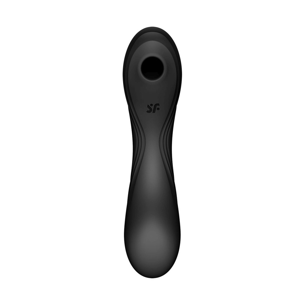 Вибратор Satisfyer Curvy Trinity 4 с вакуумной стимуляцией, черный, 17 х 4.2 см фото №3 — секс игрушки: Украина, NO TABOO