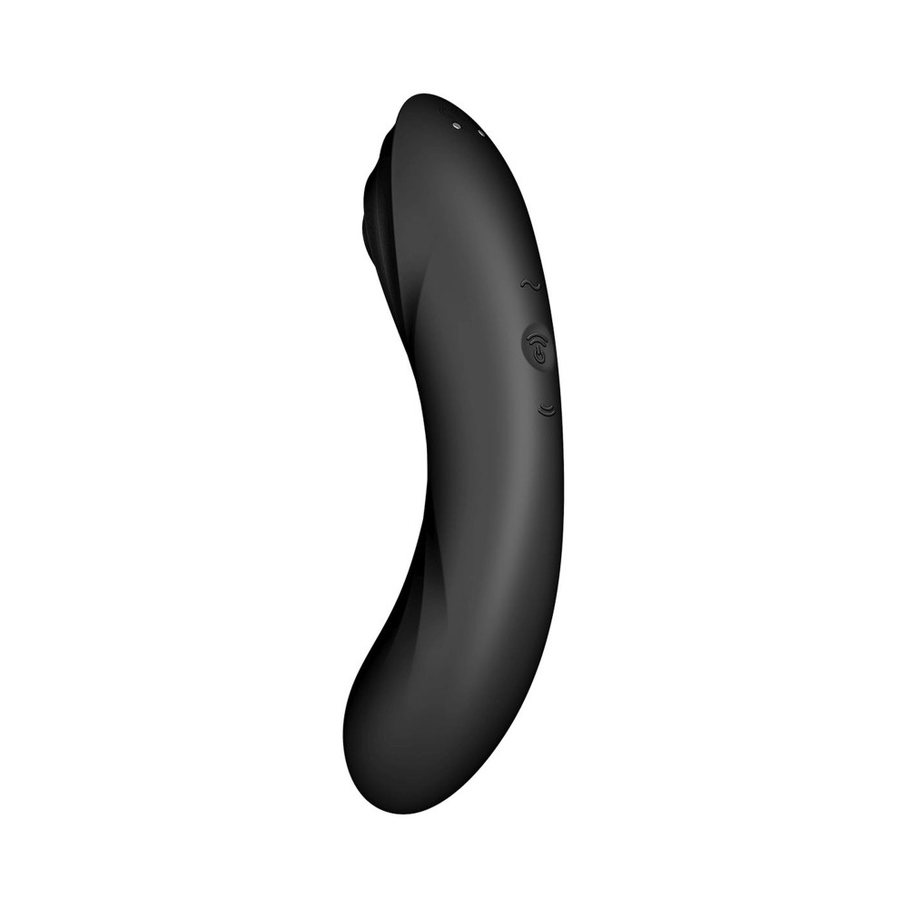 Вибратор Satisfyer Curvy Trinity 4 с вакуумной стимуляцией, черный, 17 х 4.2 см фото №5 — секс игрушки: Украина, NO TABOO