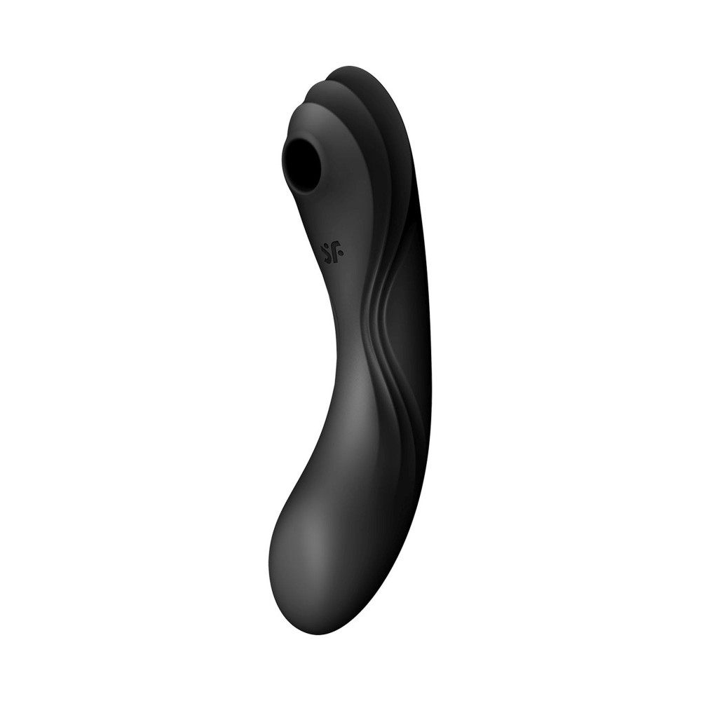 Вибратор Satisfyer Curvy Trinity 4 с вакуумной стимуляцией, черный, 17 х 4.2 см фото №0 — секс игрушки: Украина, NO TABOO